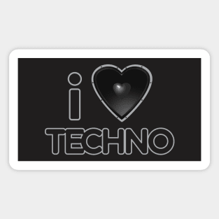 I Heart Techno Magnet